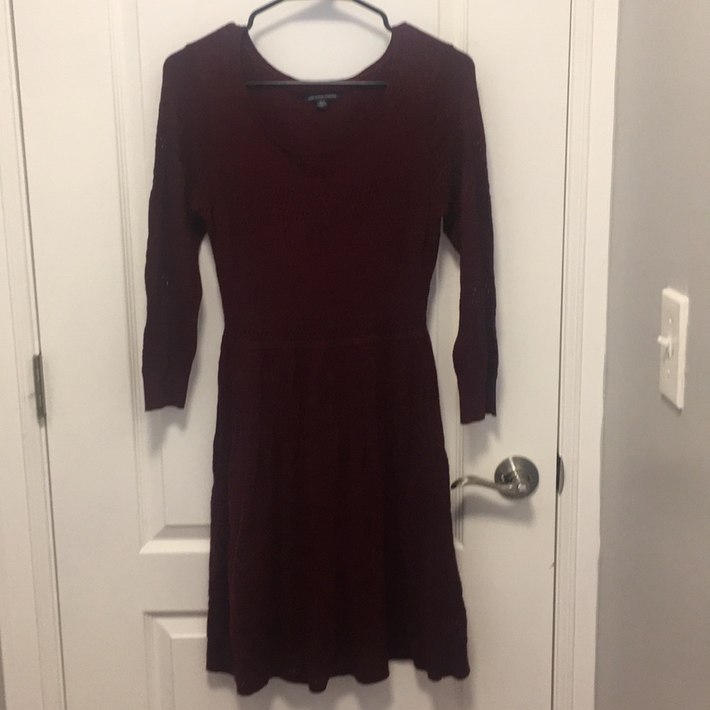 Maroon American Eagle Sweater Dress